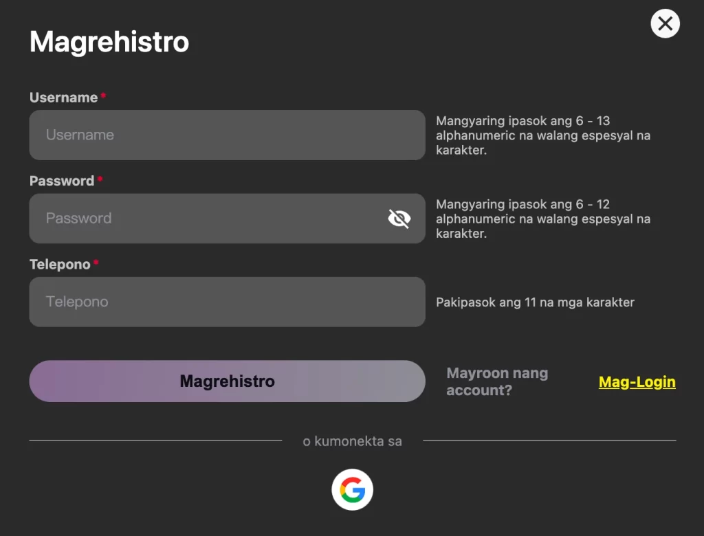 BET18 account registration process with casino slot access